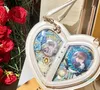 Designer-Evening Bags Lolita Heart Shape Ita Handbag And Purse Kawaii Bow Badge Pocket Women 10CM Doll Shoulder Bag For Teenager Girls Cute