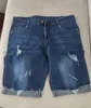 Hommes Jeans Hommes Déchiré Court Bermudes Coton Shorts Respirant Bleu Denim Mâle Détruit Maigre Trou Pour 2023