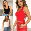 Women's Tanks Sexy Women Ladies Solid Casual Halter Tank Tops Vest Bodycon Sleeveless Crop Short Length Plus Size S-XXL