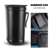 Interior Accessories Car Trash Cans With Leather Hanging Door Shelves Storage Bin High Quality