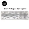 BRAZILIAN PORTUGUES 106 KEYS KEYCAP ABNT2 Layout för spelmekaniskt tangentbord OEM Backlight Double Color Injection Key Caps