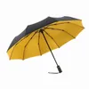 Paraplu's automatische vouwparaplu unisex dubbele dubbele laag winddicht automatisch bedrijf eenvoudige regenschalige zonneschading large zonnige 230314