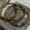 クラシックdyケーブルカフバングルレディンボールタイプハンドオープニングブレスレット女性用ワイヤイエローcjewelersクラシックブレスレット男性ツイストヘリックスZB026 F23 T2VX