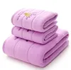 Serviette Serviette Ensemble Coton 3pcs 1 Pc Bain 2 Pcs Visage Éponge Bonne Qualité Salle De Bains Cadeau Femmes Salon De Beauté / Spa