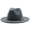 Brede rand hoeden emmer hoeden fedora hoeden heren hoeden dames vilt jazz top riem accessoires panama ondiepe fedora hoeden 230314