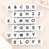 Sunrony12mm 100 pièces lettres en Silicone perles Alphabet anglais bébé anneau de dentition pour nom personnalisé bricolage sucette chaîne Clip jouets 230313