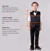 Men's Suits Custome Homme Gray Kid's Cute Wedding Boy Handsome Fashion Tuxedos Formal Classic Blazer (Jacket Pants Bowtie Vest)