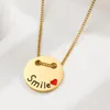 Pendant Necklaces WILD & FREE Fashion Gold Color Stainless Steel Necklace For Women Smile Love Heart Trendy Jewelry Gifts