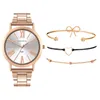 腕時計の女性の時計Zegarek Damski Quartz Watch Luxury Bracelet Gemstone Bow Bracele LeLogio Feminino
