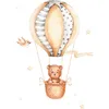 Wall Stickers Cartoon Air Balloon Bear For Kids Room Baby Nursery Decorative Children Decals Poster