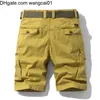 Wangcai01 Men's Shorts 2021 New Spring Summer Men Cargo Shorts Cotton Cotton Relabeded Fit Burees