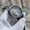 손목 시계 직사각형 남성 기계식 시계 최고 방수 골격 다이얼 송아지 가죽 스트랩 자동 이동 Montre Homme