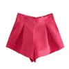 Pantaloncini da donna Donna Summer Hight Waist Elegante Loose Flare Mini Fashion Sexy Gamba larga Tinta unita Vacanza 230314