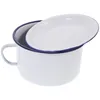 Bowls Noodle Bowl Lid Salad Soup Vintage Ramen Enamel Tea Mug Thicken Instant