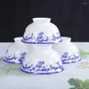 Ensembles de vaisselle Jingdezhen vaisselle en céramique ménage 56 têtes de bol en porcelaine bleue et blanche chinoise ensemble en porcelaine