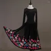 Desgaste de la etapa Vestidos largos de salón para el vestido de la competencia de baile Trajes luminosos Tango español