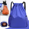 Sacs de rangement 5pcs Sac Voyage Sports Fitness Natation Entraînement Cordon Sac à dos étanche Chaussures Vêtements Football Basketball