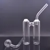 Double Barrel Recycler Smoking Water Pipe Bruciatore a nafta in vetro staccabile Bong Bong di alta qualità Dab Rig Ash Catcher Bong con tubi per bruciatori a nafta di grandi dimensioni