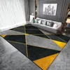 黒い黄色の幾何学的なカーペットとラグノルディックスタイルのリビングルームキッズベッドルームベッドサイドノンスリップフロアマットキッチンバスルームエリアラグ293N