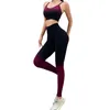 Active Sets NCLAGEN Seamless Suit Yoga Set Femmes Gradient Color Fitness Bra Pants Workout Chemise à manches longues Leggings Gym Survêtement 3 pièces