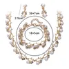 Wedding Jewelry Sets Fashion Imitation Pearl Wedding Necklace Earring Bridal For Women Elegant Jewelry Sets Party Gift 230313