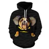 Heren hoodies anime honden sweatshirts mannen tracksuit herfst jassen streetwear jas 3d prints pullover dieren hoodie Europeaan maat 6xl