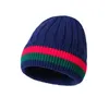 BeanieSkull Caps Inverno Autunno Addensare Beanie Hat Donna Stripe Lana lavorata a maglia Cotone caldo Marca Coppia Cappelli lavorati a maglia da donna Skullies Berretti 230314