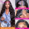 Synthetic Wigs Cynosure 13X4 HD Transparent Lace Front Human Hair PrePlucked Brazilian Body Wave Frontal Wig With Baby For Women 230314