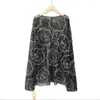 Women's Blouses Luxury Bright Silk Lace T-Shirts Perspective Flowers Embroidery Shirts Thin Chiffon Sequined Long Sleeve Tops Blusas