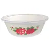 Bowls Bowl Mixing Enamel Basin Storage Ceramicsalad Enamelware Soup Pot Lidsfruit Container Vintagenesting Serving Cooking