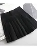 Skirts Ezsskj Autumn winter aline thick short SWEATER Skirt Women good quality cute pleated mini skirt female elegant knit 230314