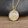 Chains AIBEF 2023 Luxurious Copper Zircon Girl Boy Birthday Party Gift Golden Exquisite Gemstone Necklace Women's Wedding Jewelry