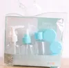 Compactos recarregáveis ​​8pc/set Travel Mini Maquiagem Cosmética Creme Bottículas de Cream Potos de Plástico Transparente Empoer Acessórios de Banamas de Recipiente 2 Cores