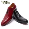 Fashion Men's Genuine Leather Oxford Snake Skin Prints Handmade Lace Up Pointed Toe Office Wedding Party Dress Shoes for Men