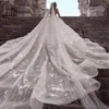 ウェディングドレス豪華な結婚式のドレス2023ボールガウン長袖のチュールクリスタルスパンコード女性フォーマルブライドガウンカスタムメイド
