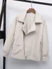 Damenjacken Fitaylor Herbst Faux Weiches Leder Pu Jacke Frauen Lose Punk Mantel Weibliche Turndown Kragen Moto Biker Niet Reißverschluss Straße Mantel 230313