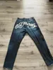 Herenjeans Y2K Jeans Hip Hop Letter Gedrukte zwarte broek Men Women 2023 Trend Fashion Punk Losse rechte breedbeen broek Streetwear 230313