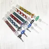 Colorful Nectar Kits Hookahs Smoking Water Pipes with 10mm Titanium Nail Quartz Tips Dab Straw Mini Collectors Wax Dab Rigs