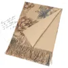 Ethnic Clothing Of European And American Cashmere Jacquard Scarves Fringe Thickened Double-faced Shawl Dual-use Long