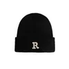 Beanies Beanie/Skull Caps Lovely Korean Version Couple Letter R Solid Color Melon Hat Women Knitted Cold Clothes Accessories