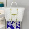 Chanei Luxury Tote Bag DesignersBag Classic Diamond Lattice Handbag本革ポータブルチェーントップハンドル女性用ショッピングバッグショルダーバッグ43x18x29cm