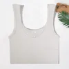 Camisoles Tanks vrouwen bovenaan naadloze bralette tanktop vrouwelijk gewas cami ondergoed schep nek ribbed basic tee sexy lingerie je terug camisole