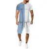 Survêtements pour hommes Running Matching Sports 3D Suit Outdoor Color Two-Piece Summer Leisure Men Suits SetsMen's