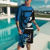 Männer Trainingsanzüge 3D Gedruckt Bunte Lächelnde Gesicht Männer T-set Kleidung Streetwear Für Mann T-Shirt Sommer T-shirt Anzug Kurze Zwei teile Set 230314