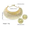 Wedding Jewelry Sets MANILAI African Jewelry Sets For Women Gold Color Indian Statement Necklaces Set With Earrings Jewelry Metal Torques Punk Choker 230313