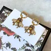 Designer Earrings Earings bee Chandelier Earrings Dangle letters Pendant Bow Sun Flower Luxury Chandelier Jewelry Earing Design For Women Vintage
