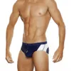 Herren-Bademode, europäischer und amerikanischer Sommer-Colorblock-Dreiecks-Badeanzug, Herren-Badehose mit Schnürung, Strand-Boardshorts, Badehose mit Push-Pads, L230314