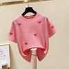 تي شيرت النساء تي شيرت تي شيرت الصيف TS القطن قمم المرأة تي شيرت تي شيرت الحب تطريز تي شيرت kawaii slve tshirt