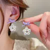 Trend Butterfly Stud Earrings For Women Rhinestone Heart Flower Charm Dangle Earrings Banquet Party Jewelry Accessories