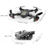 Дроны RC Dron Visuo xs809w xs809hw Mini Foldable Selfie -Drone с Wi -Fi FPV 0,3MP или 2MP Высота камеры удерживает Quadcopter